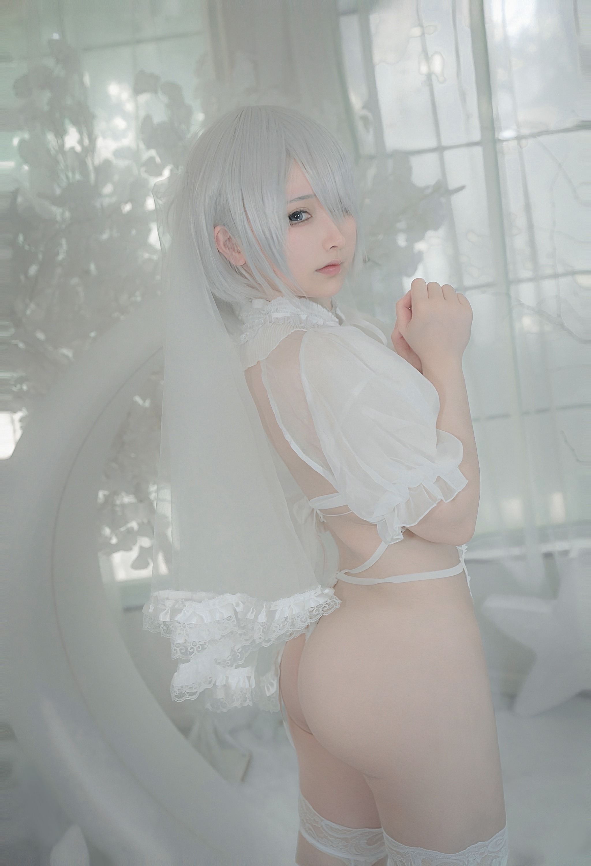 图片[1]-樱梨梨 – NO.015 – 2B白花嫁[24P]-XikXak